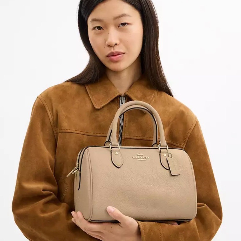 Brand New Coach Rowan Satchel Bag In Signature Leather - Picture 16 of 16